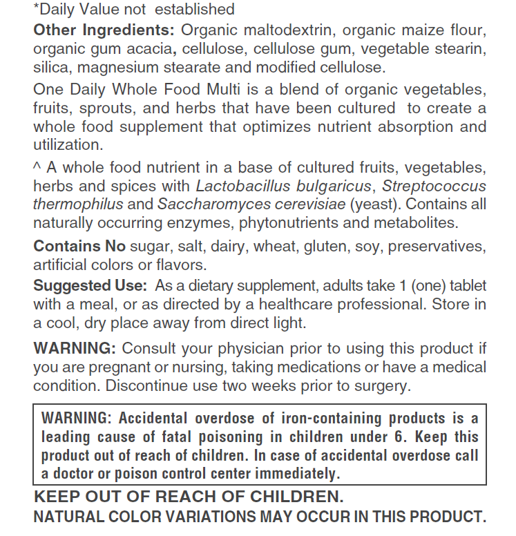 One Daily - Whole Food Multivitamin