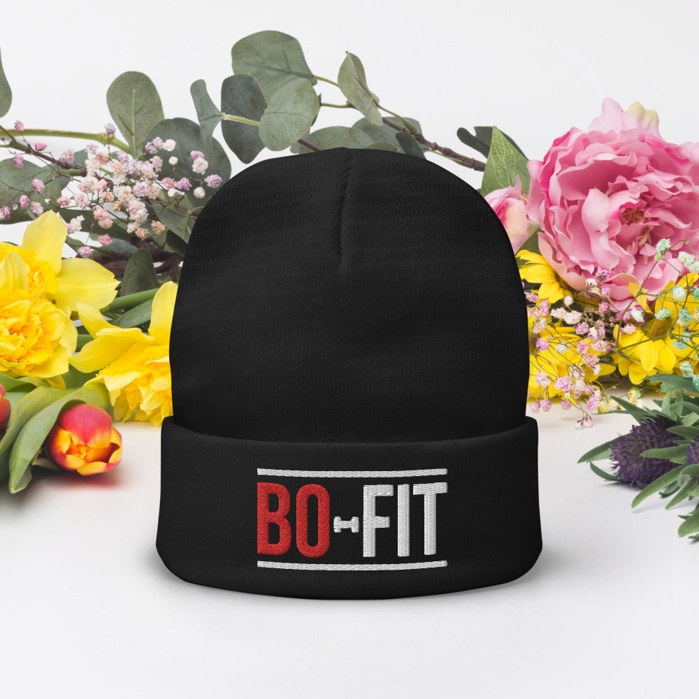 Logo black Embroidered Beanie