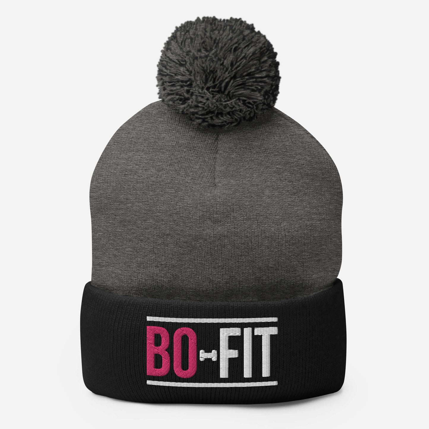 Pink Bo-Fit Pom-Pom Beanie