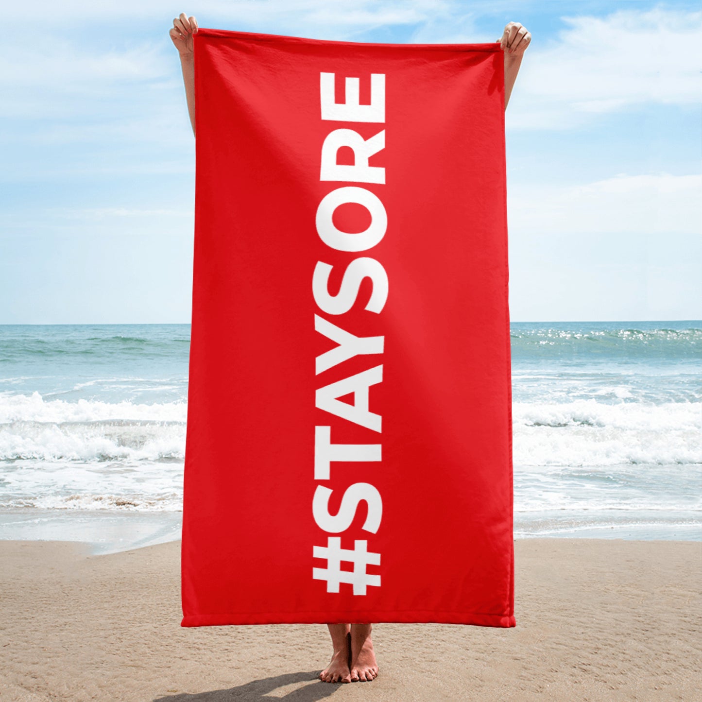 #STAYSORE red Towel