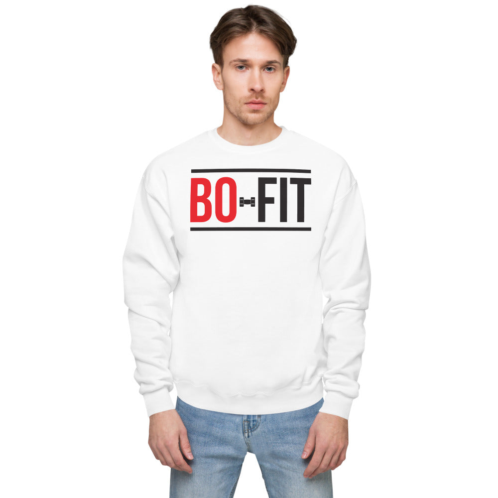 Logo white Unisex fleece sweatshirt
