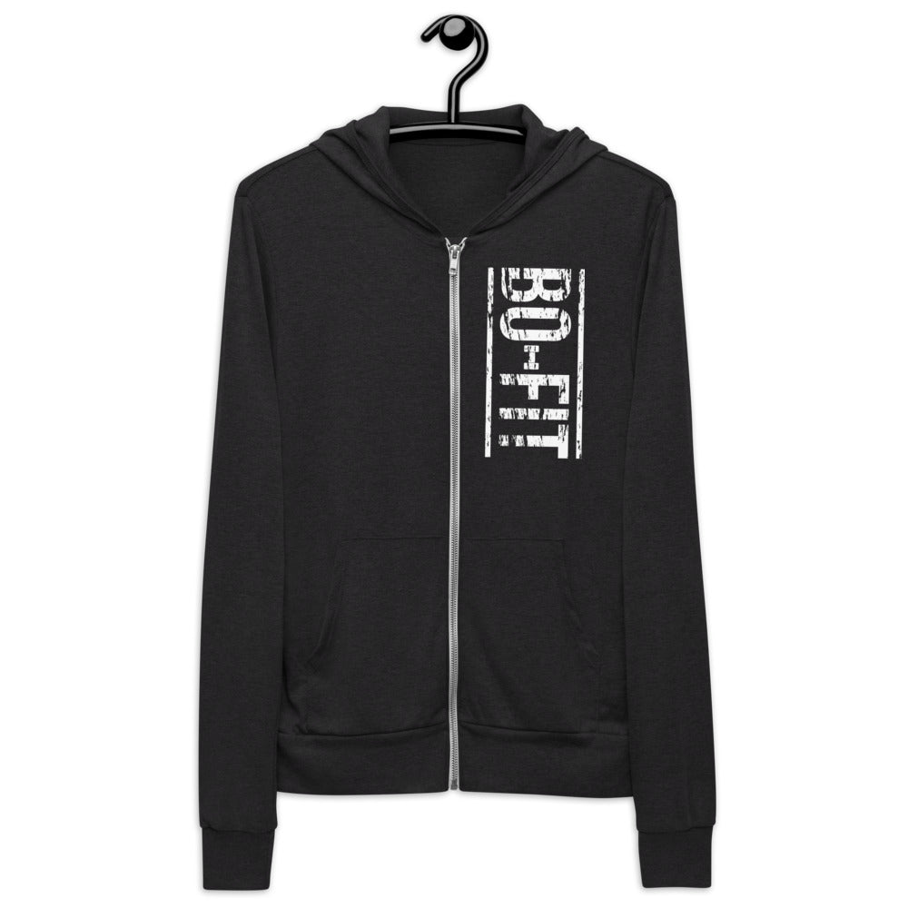 Logo black heather Unisex zip hoodie