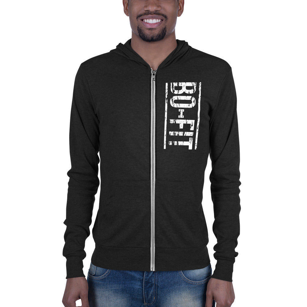 Logo black heather Unisex zip hoodie