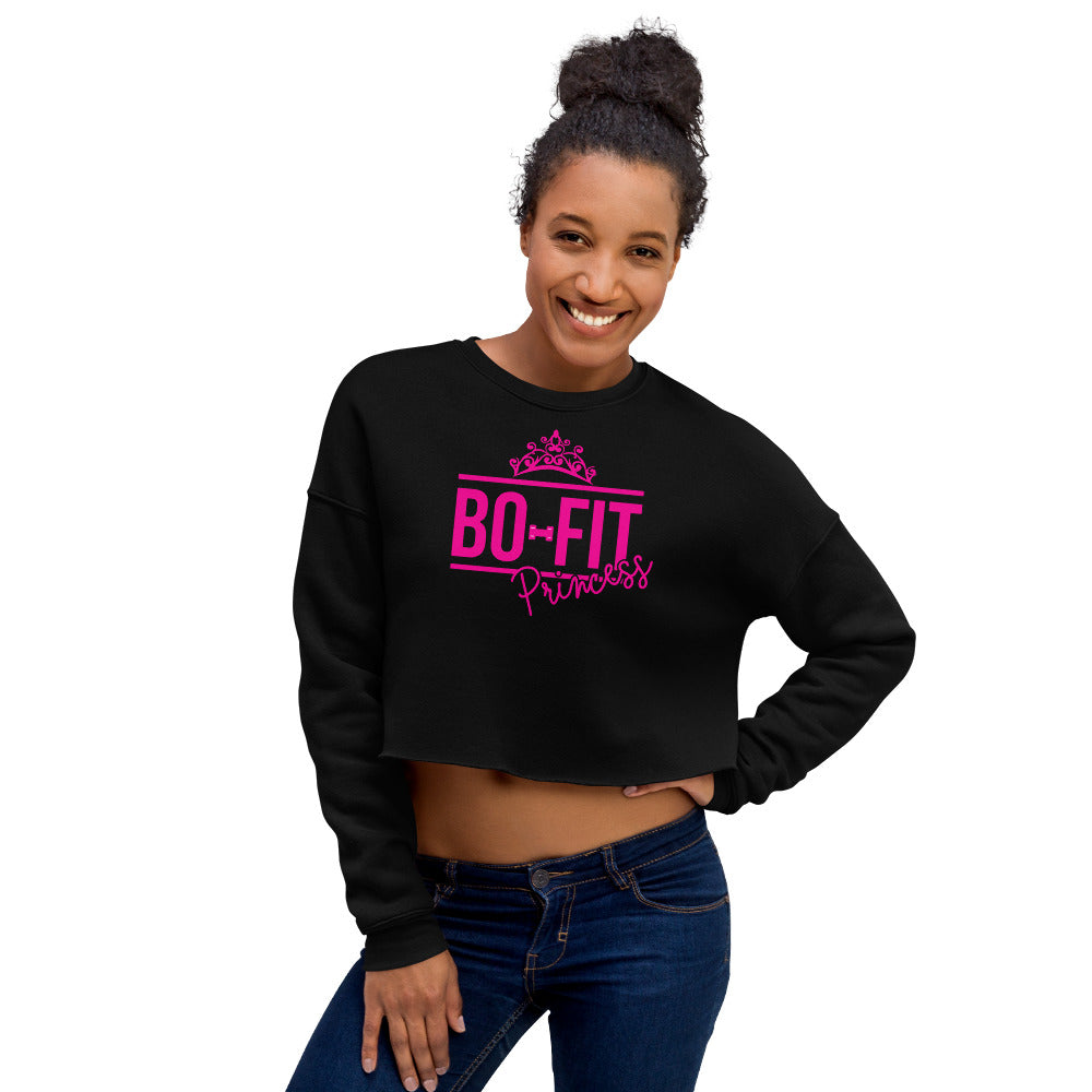 Princess black Crop Sweatshirt
