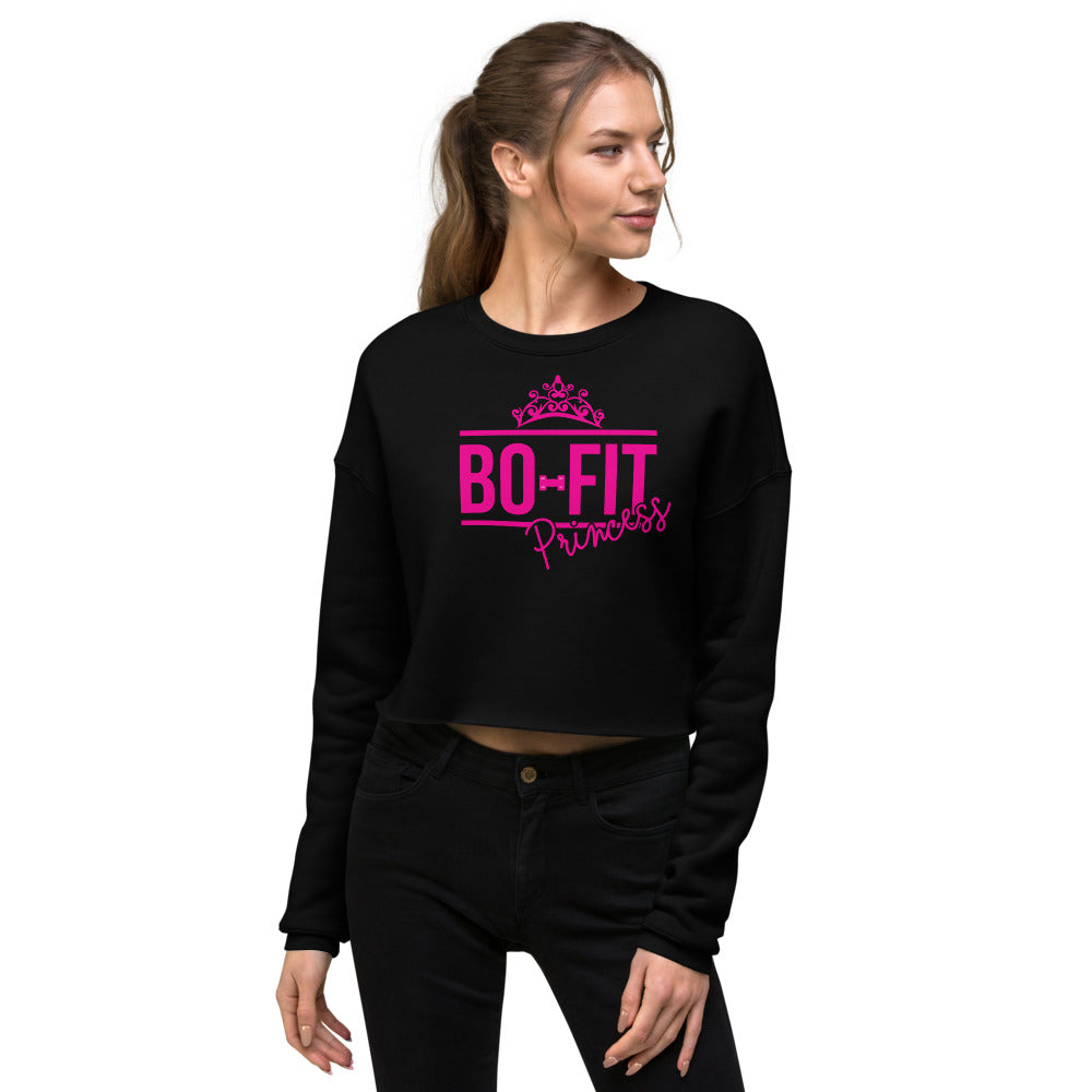 Princess black Crop Sweatshirt