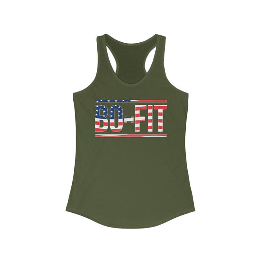 Bo-Fit America Flag Athletic Tank for Women