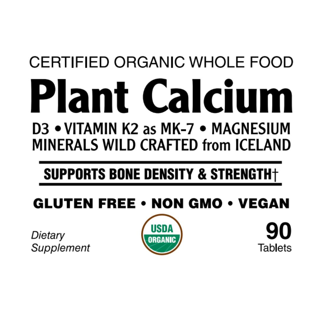 Bone Density Support - Whole Food Organic Plant Calcium