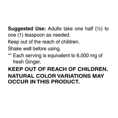 Ginger Syrup Concentrated