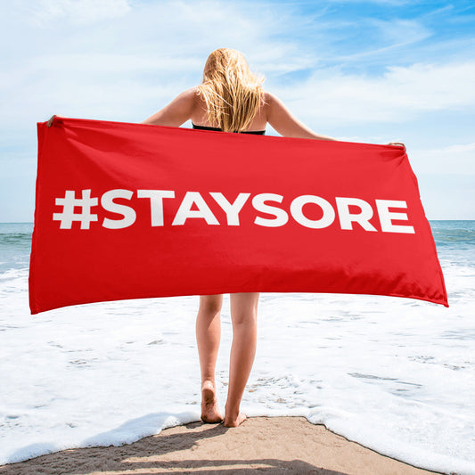 #STAYSORE red Towel