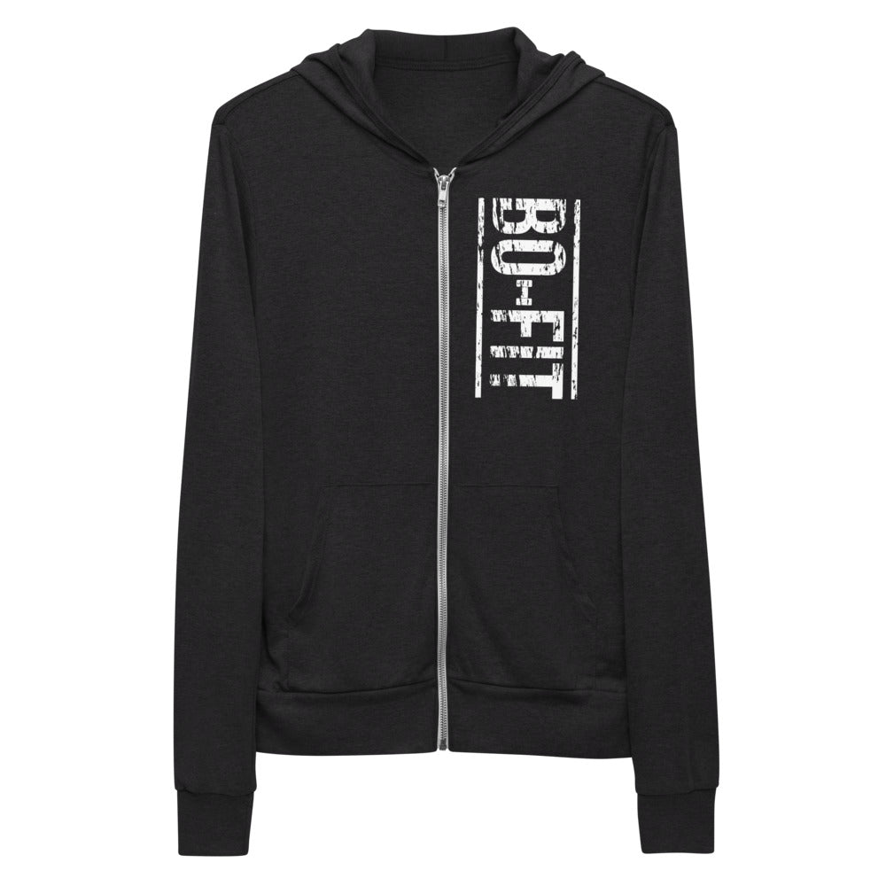 Logo black heather Unisex zip hoodie